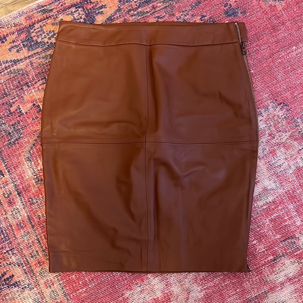 Trina Turk leather pencil skirt